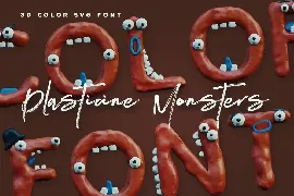 Plasticine Monsters - Color SVG Font