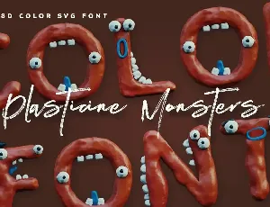 Plasticine Monsters - Color SVG Font