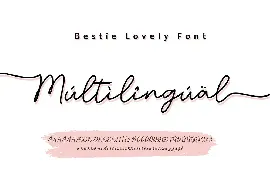 Bestie Lovely - Heart Swash Script Font