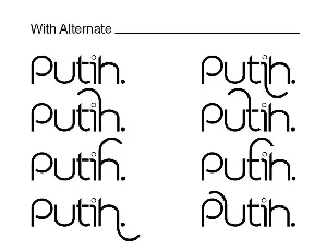 Putih Sans Serif Font