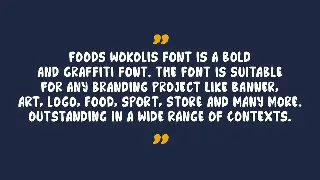 Foods Wokolis font