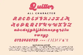 Quitter font