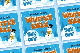 Heavy Snow a Playful Winter Font