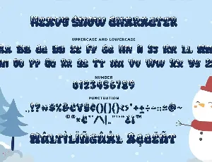 Heavy Snow a Playful Winter Font