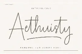 Aethuisty Handwritten Script Font