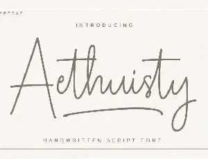 Aethuisty Handwritten Script Font