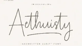 Aethuisty Handwritten Script Font