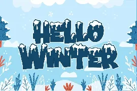 Winter Sunday a Playful Winter Font