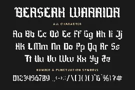 Berserk Warrior - Blackletter Display Font