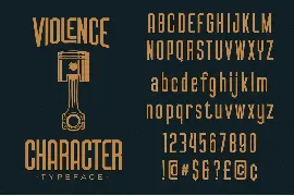 Violence | Retro Sans font