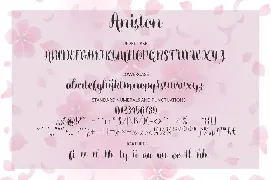 Aniston - script dance font