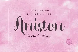 Aniston - script dance font