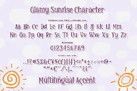 Glamy Sunrise a Quirky Font