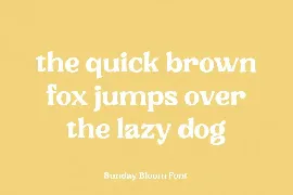 Sunday Bloom font