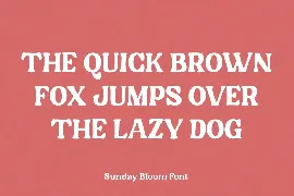 Sunday Bloom font