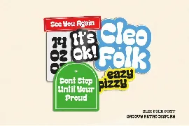 Cleo Folk | Groovy Retro Display font