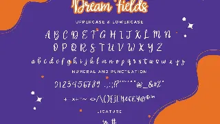 Dream Fields - Handwritten Script fonts