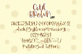 Cutie Brown Crafty Font