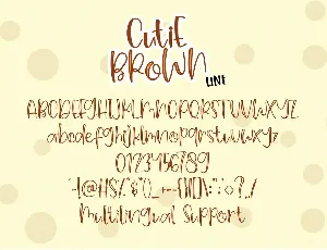 Cutie Brown Crafty Font