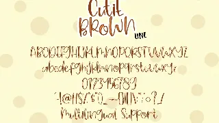 Cutie Brown Crafty Font