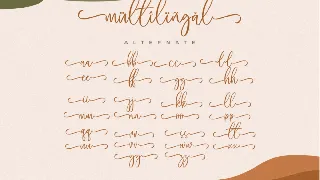 Malica Script Rough font