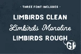 Limbirds Handwritten Script Font Duo