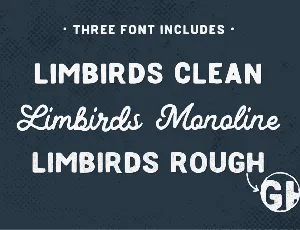 Limbirds Handwritten Script Font Duo