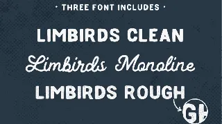 Limbirds Handwritten Script Font Duo