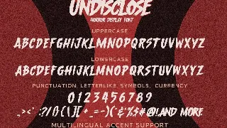 UNDISCLOSE - Horror Display Font