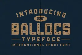 BALLOCS TEXTURED SPORT FONT