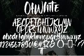 Ofwhite font