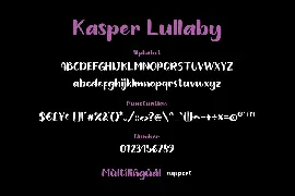 Kasper Lullaby - Cute Font