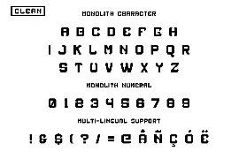 Monolith font