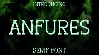 Anfures Logo font