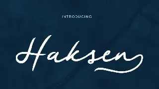 Haksen Script Font