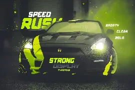 Speed Rush - Race Display Font