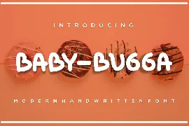 Baby bugga modern handwritten font