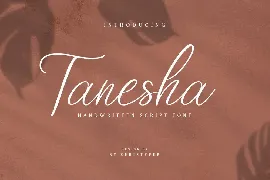 Tanesha Handwritten Script Font