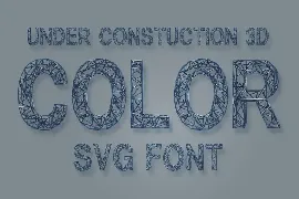 Under Construction 3D Color Font