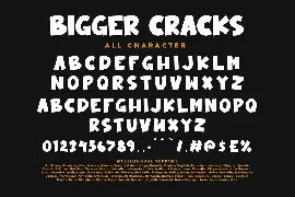 Bigger Cracks Sans Serif Decotive Font