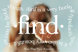 Airif Simple Serif font