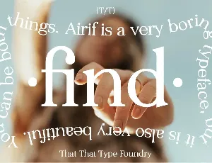 Airif Simple Serif font