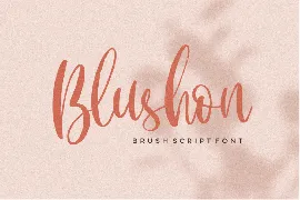 Blushon Brush Script font