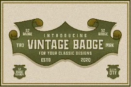 Vintage Badge Design Font