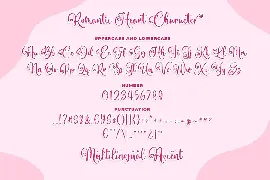 Romantic Heart a Romantic Script Font