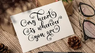 Romantic Heart a Romantic Script Font