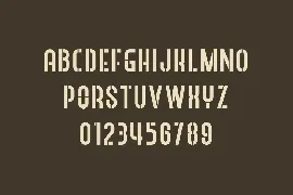 Recalium Stencil Sans Serif font