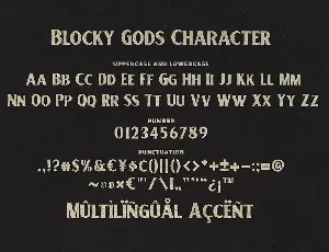 Blocky Gods Vintage Sans Serif Font