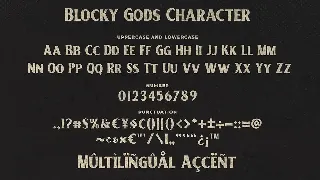 Blocky Gods Vintage Sans Serif Font