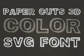 Paper Cuts Color Font